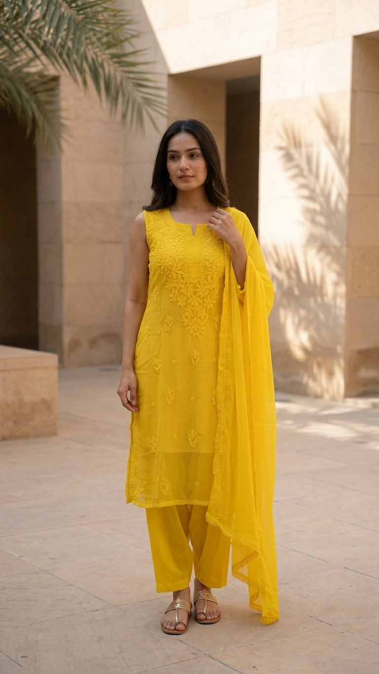 Viscose Sleeveless - 4 Pc Set