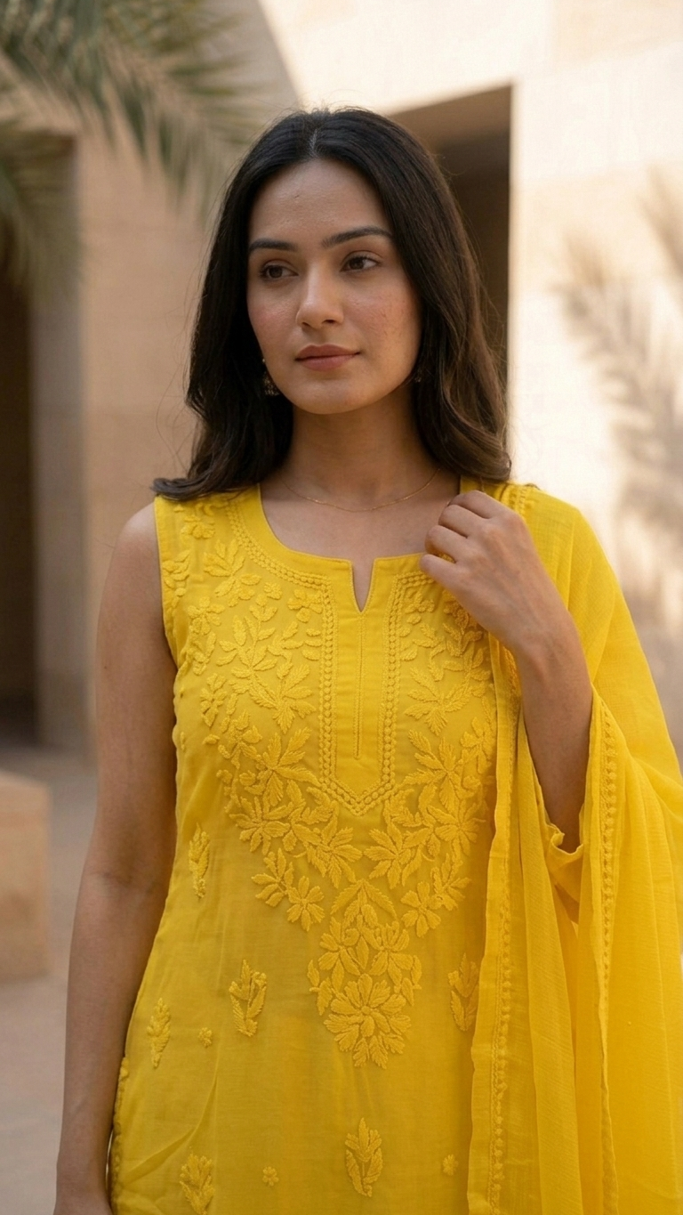 Viscose Sleeveless - 4 Pc Set