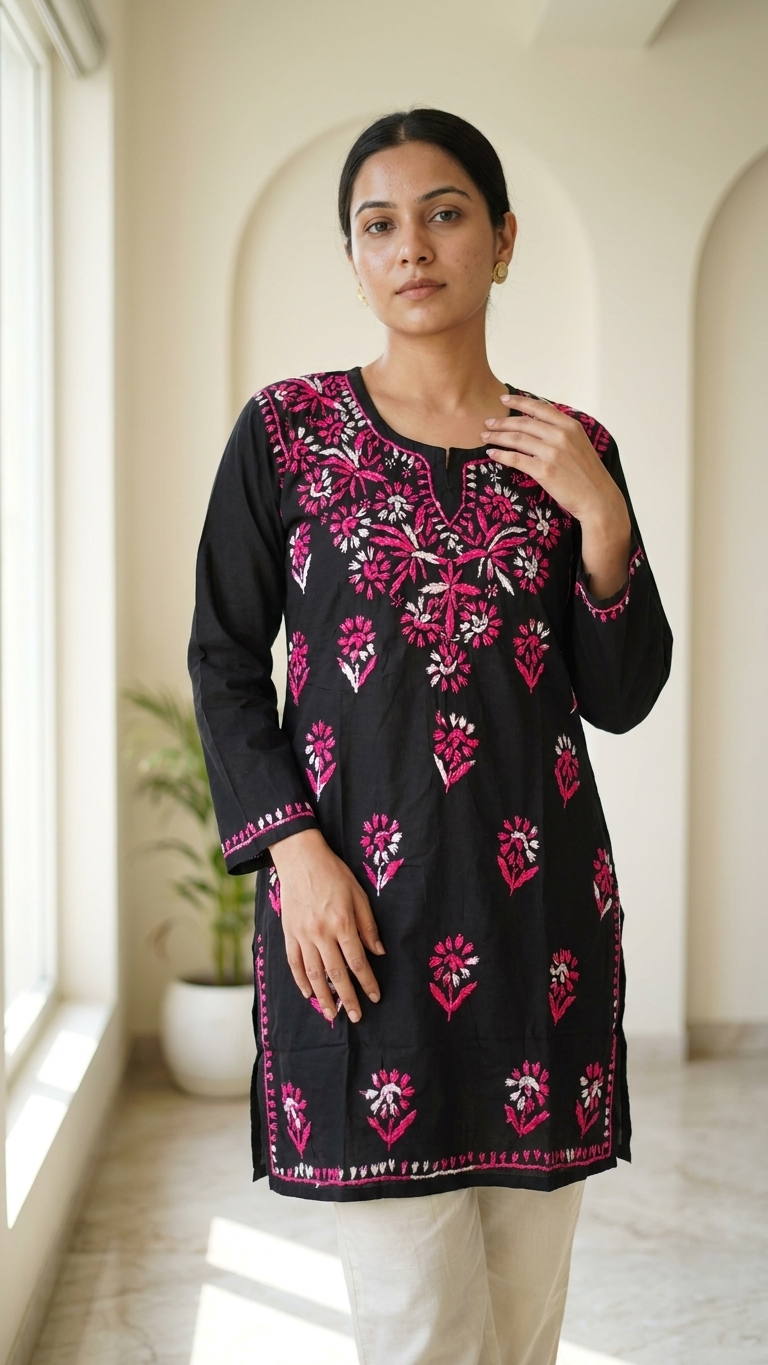 Rayon Dual Thread Short Kurti